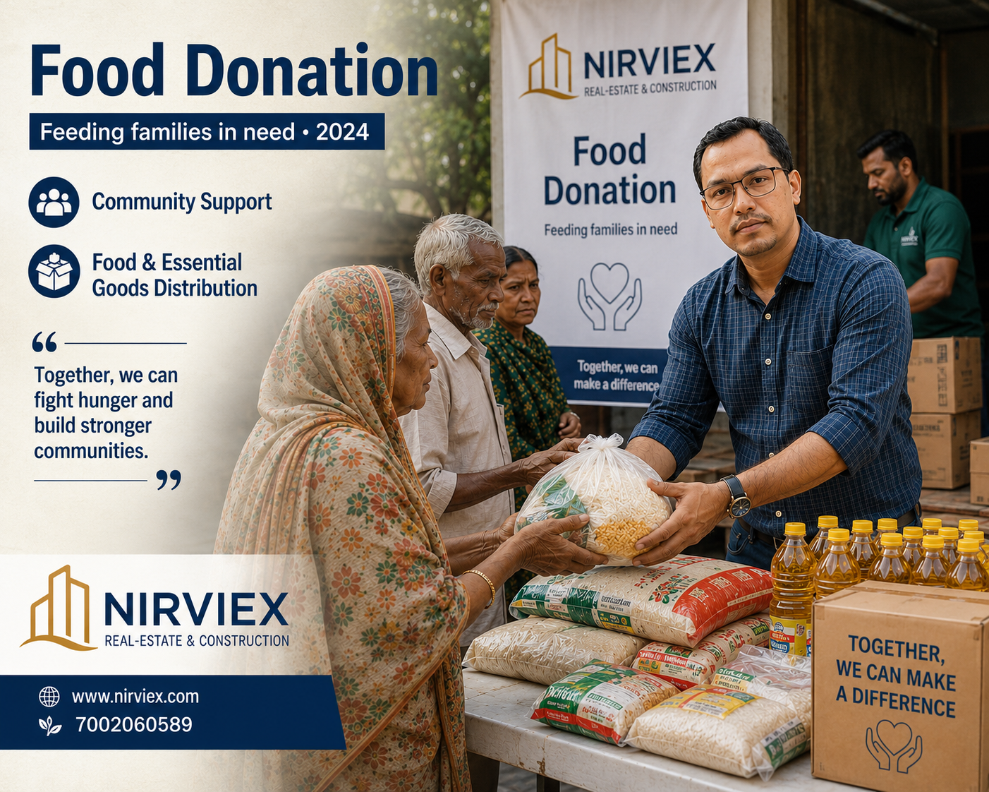 Nirviex food donation drive Northeast India